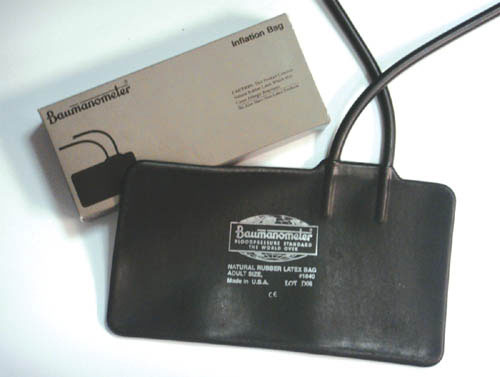 Baumanometer Inflation Bag For Adult Blood Pressure Cuff Dipped Latex Seamless Construction