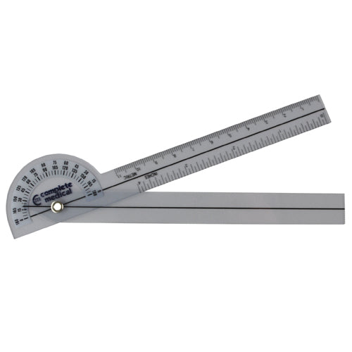Plastic Goniometer 6-3/4 Inch 0 To 180 Degree Scale With Inches And Centimeters