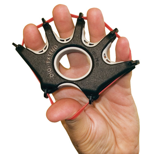 Cando Digi-Extend Hand Exerciser With Four Color-Coded Resistance Bands For Finger Extension