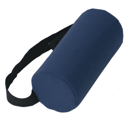 Lumbar Roll Full Firm With Strap Navy 5 Inch Diameter 11 Inch Length Back Support