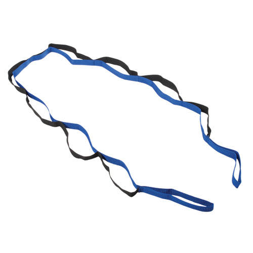 Cando Elastic Stretch Strap Dynamic Pockets Blue Black Flexibility Training Aid Tool