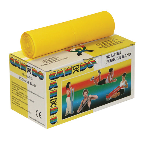 Cando Non-Latex Exercise Band Yellow X-Light 6-Yard