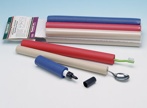 Foam Built-Up Handle Grips Pack Of 6 Tan Red Blue 12 Inch Length Slip-Resistant For Home Use