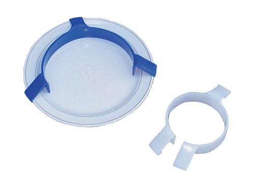 Blue Plastic Food Bumper Snap On Fits 8 To 11 Plates Self Feeding Aid For Visually Impaired