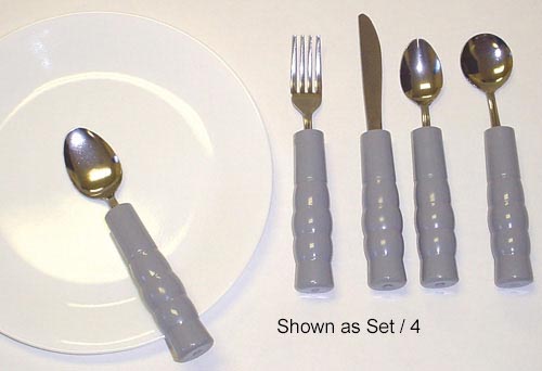 Weighted Fork Stainless Steel Gray Vinyl Handle 4.5in 8oz