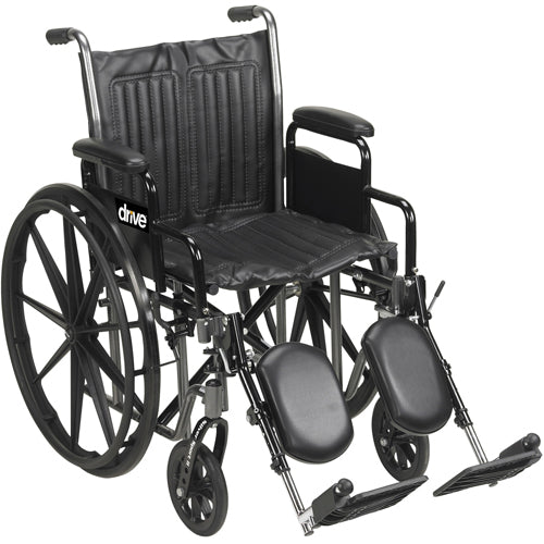 Drive Medical 20 Inch Wheelchair With Detachable Desk Arms And Swing Away Elevating Legrests