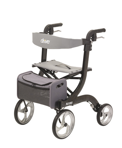 Drive Medical Nitro Rollator Black 10 Casters