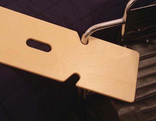 Safetysure Wood Transfer Board 24 Inch Double Notched for Right or Left Side Wheelchairs Built in Handle