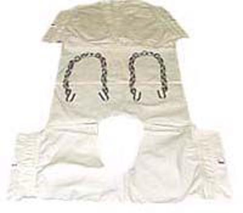Hoyer Polydura Comfort Commode Sling With Back Head Support And 133-S-C Chains For Patient Transfers