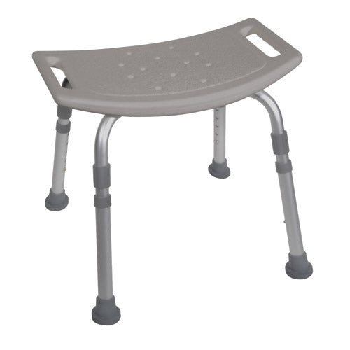 Shower Safety Bench Without Back Grey Tool-Free Assembly