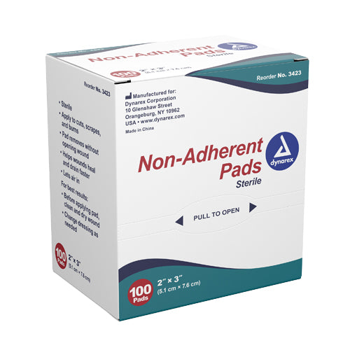 Dynarex Non-Adherent Pads Sterile 2 x 3