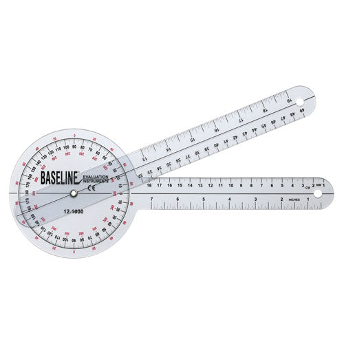 Baseline Goniometer 12 Inch 360 Degree Head Plastic
