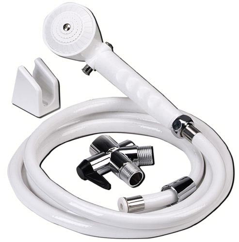Handheld Shower Head With Diverter Kit 80 Inch Hose Wall Bracket On Off Switch Model 1335