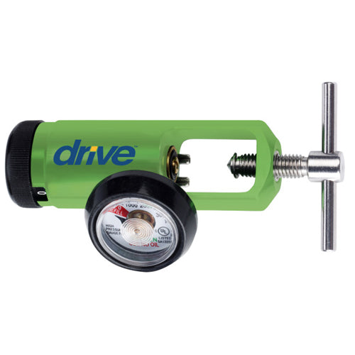 Oxygen Regulator For D/E Tanks 0-15 LPM CGA 870 Barb Outlet Green Aluminum Body Durable