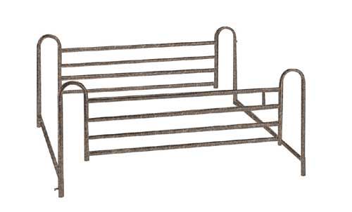 Full Length Bed Rails 4-Bar Brown Vein Finish (Pair)