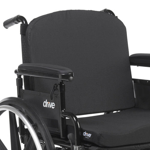 Drive Wheelchair Back Cushion Adjustable Tension Fits 16 to 21 Inch Wide Wheelchairs