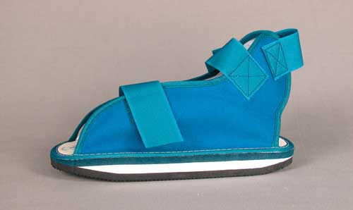 Open Toe Cast Boot Medium Light Blue
