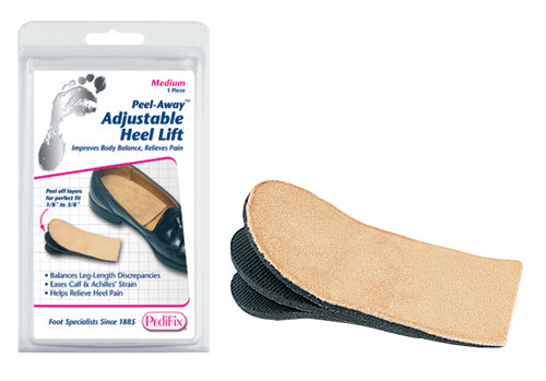 PediFix Adjust A Heel Lift Medium Heel Lift For Women 8 To 10 And Men 6 To 8 Peel Off Layers Height Adjustment