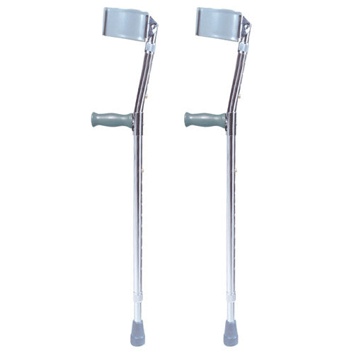 Forearm Crutches Adjustable Adult Pair Vinyl Coated Ergonomic Arm Cuffs for Comfort