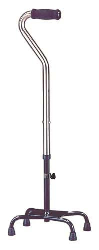 Quad Cane Heavy Duty Chrome Large Base 500 Lb Capacity