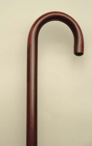 Mahogany Wood Cane 7/8 Inch Diameter, 36 Inch, Rubber Tip, Semi-Gloss Finish, 300 Pounds Capacity