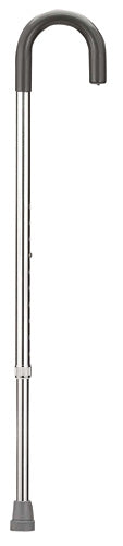 Aluminum Cane Adjustable 30-39 Inches Height With Vinyl Grip Silver Handle 300 LB Capacity