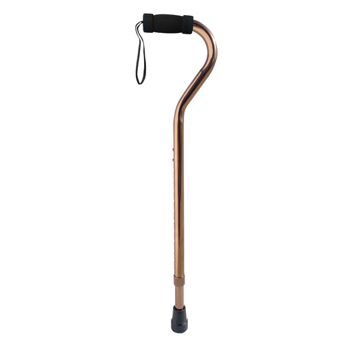 Bronze Bariatric Aluminum Cane 600 Pound Weight Capacity Height Adjustable 30 to 40 In