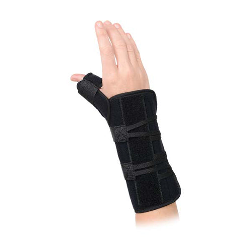 Thumb Spica Wrist Brace Right Hand Universal Size Durable Lightweight Material Adjustable Dorsal and Palmar Stays