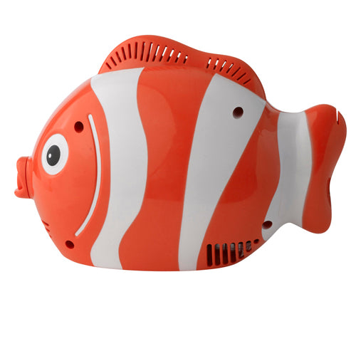 Fish Themed Pediatric Compressor Nebulizer With Bag And Disposable Reusable Nebulizer Kit 120V