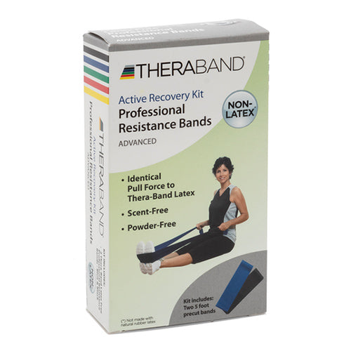 TheraBand Heavy Resistance Bands Set Blue and Black, 5-Foot Lengths, Progressive Resistance