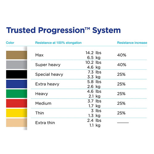 TheraBand Heavy Resistance Bands Set Blue and Black, 5-Foot Lengths, Progressive Resistance