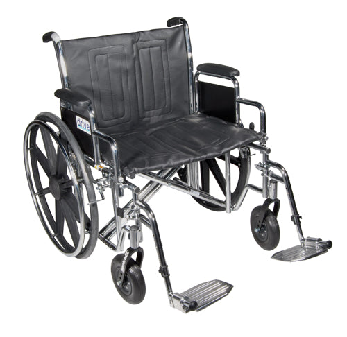 Standard Dual Axle Wheelchair 22 Inch With Removable Desk Arms And Swing Away Footrests