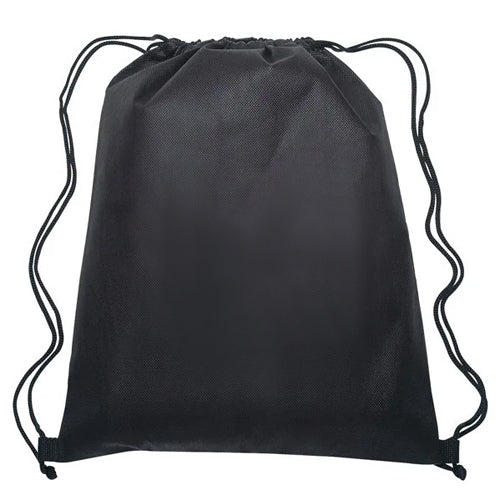 Drawstring Bag Black 80G Non-Woven PP