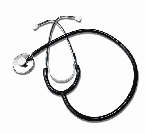 Single Head Nurses Stethoscope Black 22mm Chestpiece