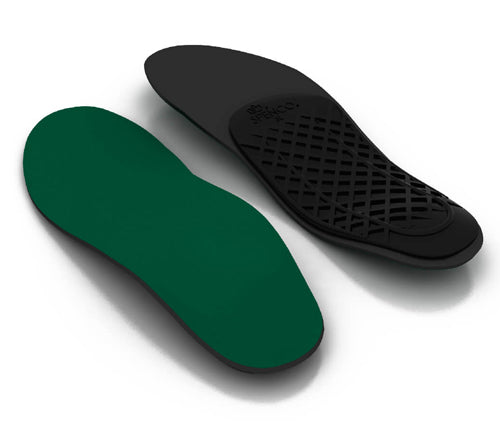 Full Length Orthotic Arch Support Insoles Size 14 15 Medium Black Green Cushioned