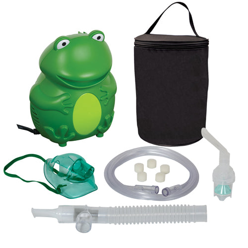 Roscoe Green Frog Nebulizer With Pediatric Mask Kit