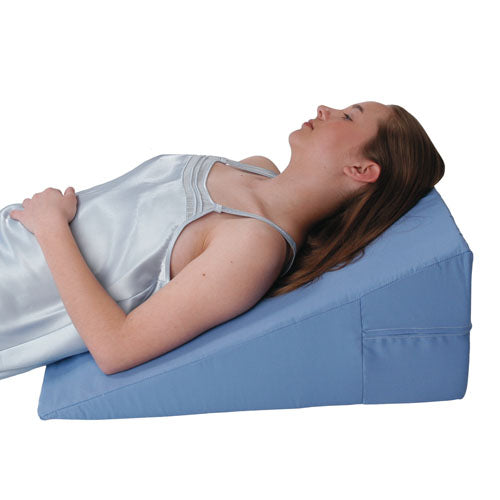 Alex Ortho Bed Wedge 24x24x10 Blue Firm Polyurethane Foam Elevates Head for Breathing Circulation Relief Case Of 2
