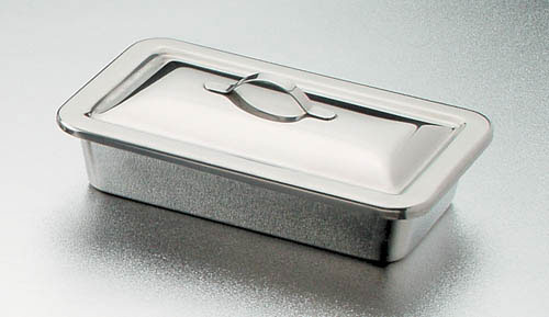 Stainless Steel Instrument Tray With Lid Eight And A Half By Four And A Half By One And A Half Inches