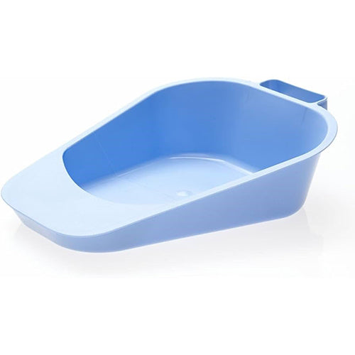 Autoclavable Reusable Blue Bed Pan 12.5x9.25 Inches With Loop Handle Medical Grade