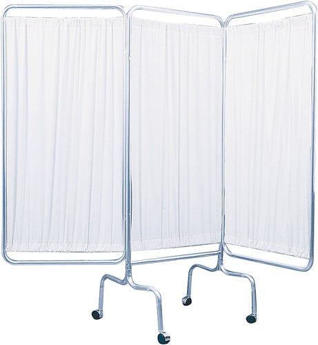 Three-Panel Privacy Screen With Casters 70.5in High