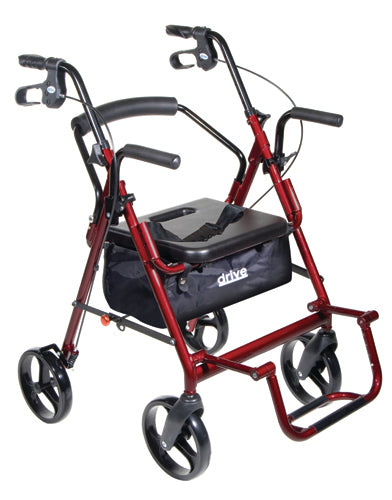 Drive Duet Rollator Transport Chair Blue