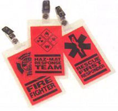 Emergency Medical Technician ID Tag For EMTs With Red Clip Durable Identification Accessory