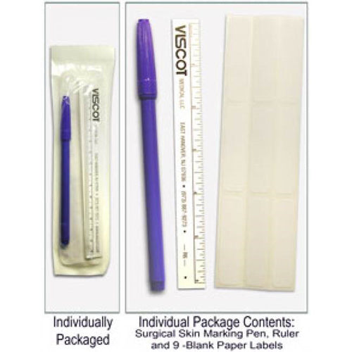 Vescon Skin Marking Pen Kit With 9 Labels And 6 Rulers
