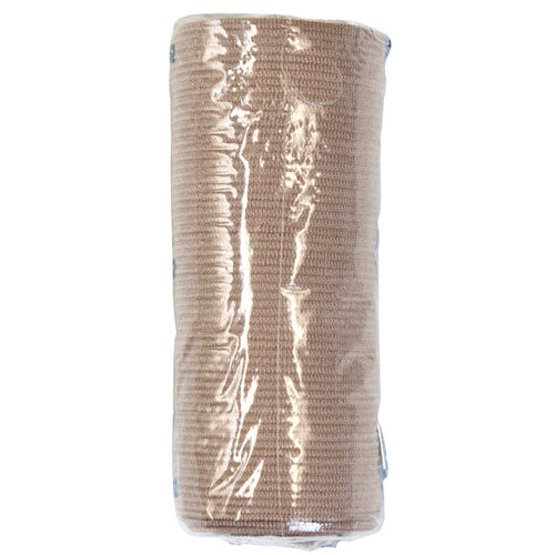 Elastic Bandages 4 x 5 Yards Box of 10 Latex Free Knit Bandages with Clips Individually Wrapped
