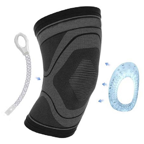 Knee Sleeve With Patella Gel Support Flexible Stays Large