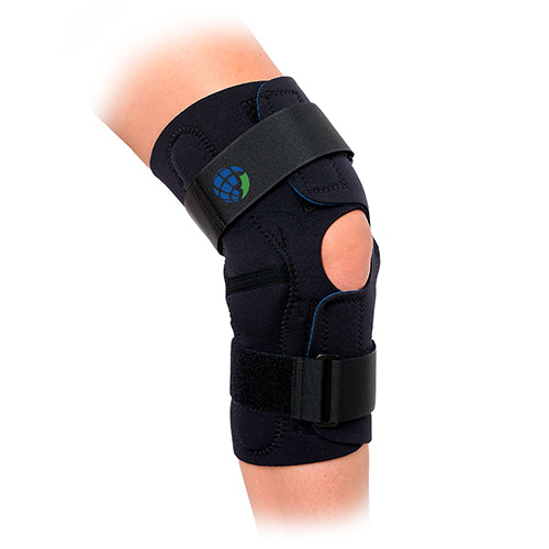 Wrap-Around Hinged Knee Brace Medium 14-16 Inches Knee Circumference With Medial Lateral Support