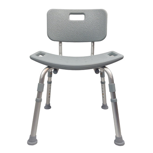 Blue Jay Shower Chair With Back CS4 Gray Aluminum Frame