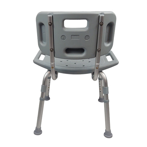 Blue Jay Shower Chair With Back CS4 Gray Aluminum Frame