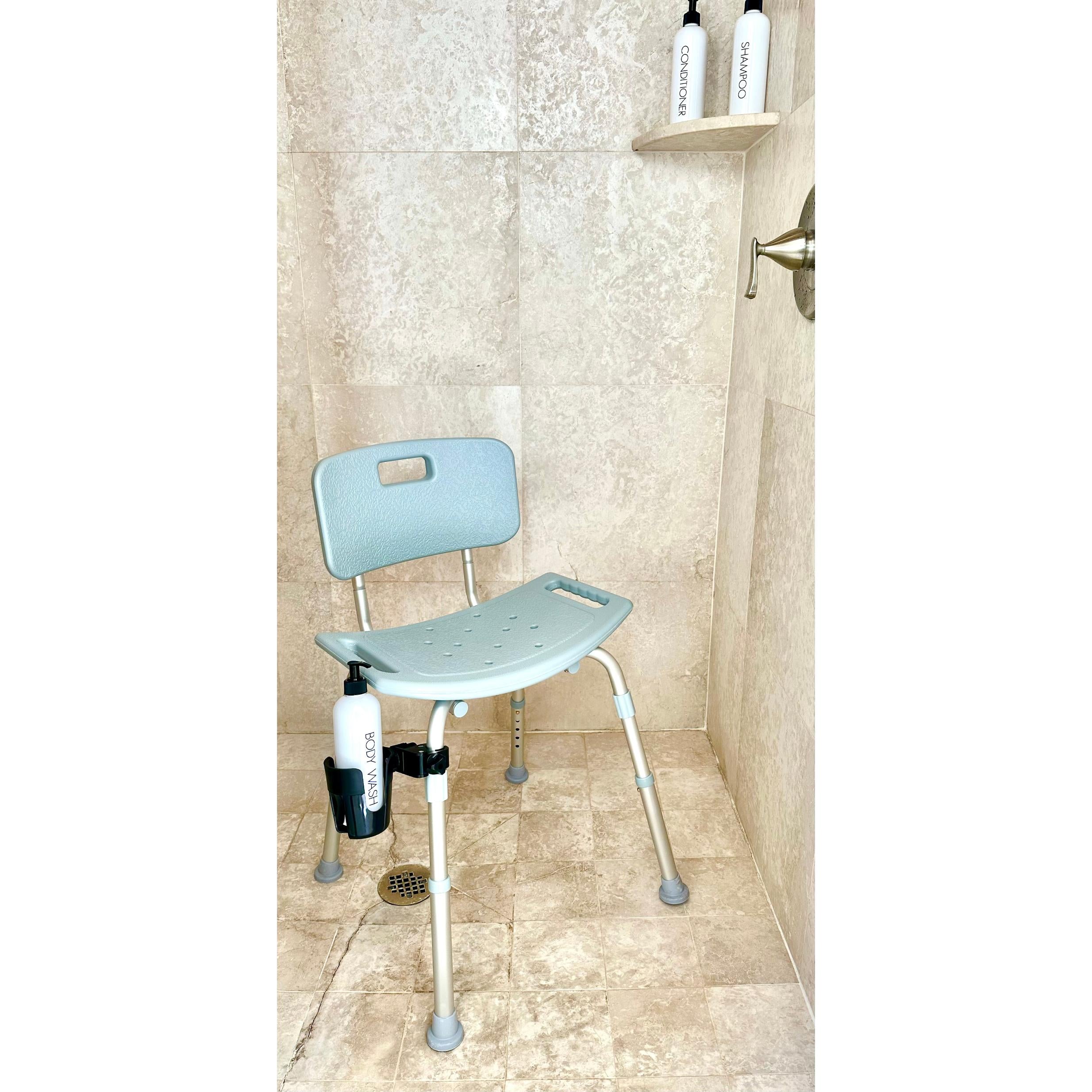 Blue Jay Shower Chair With Back CS4 Gray Aluminum Frame