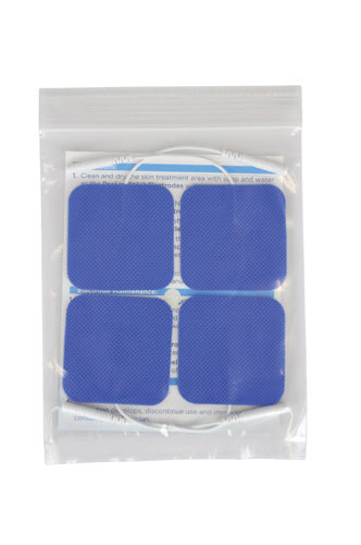 Blue Jay Reusable 2x2 Square Electrodes Pack of 4